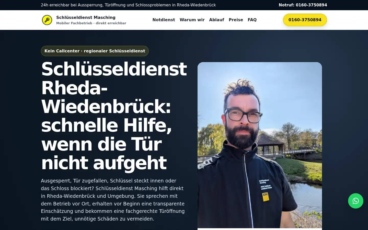 Screenshot of schluesseldienst-masching.de