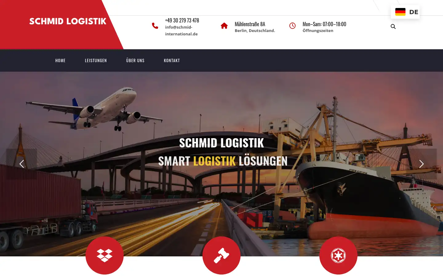 Screenshot of schmid-international.de