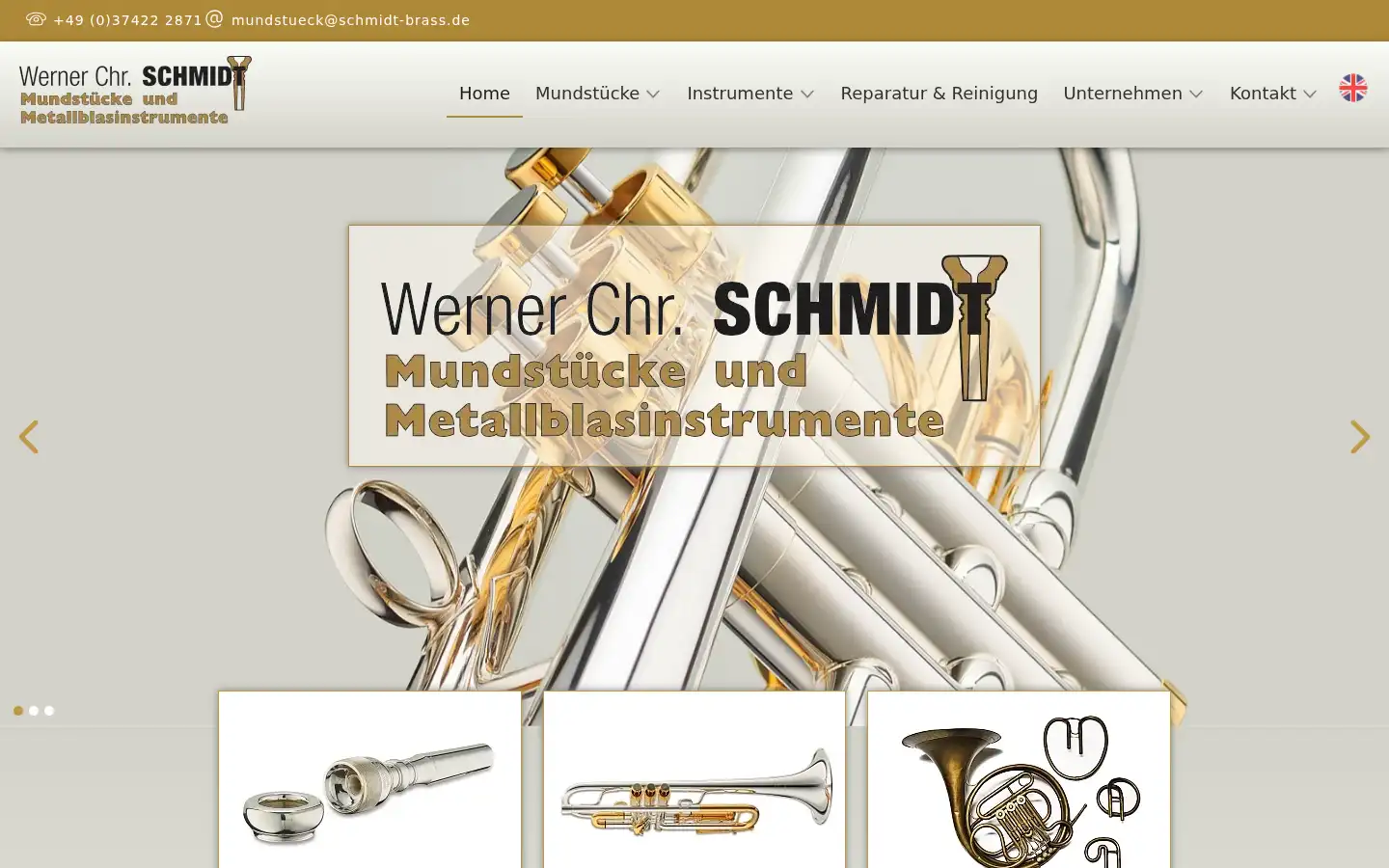 Screenshot of schmidt-brass.de