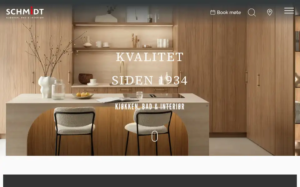 Screenshot of schmidt-kjokken.no