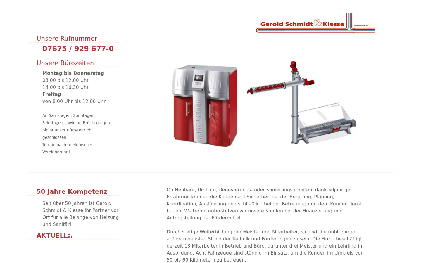 Screenshot of schmidt-klesse.de