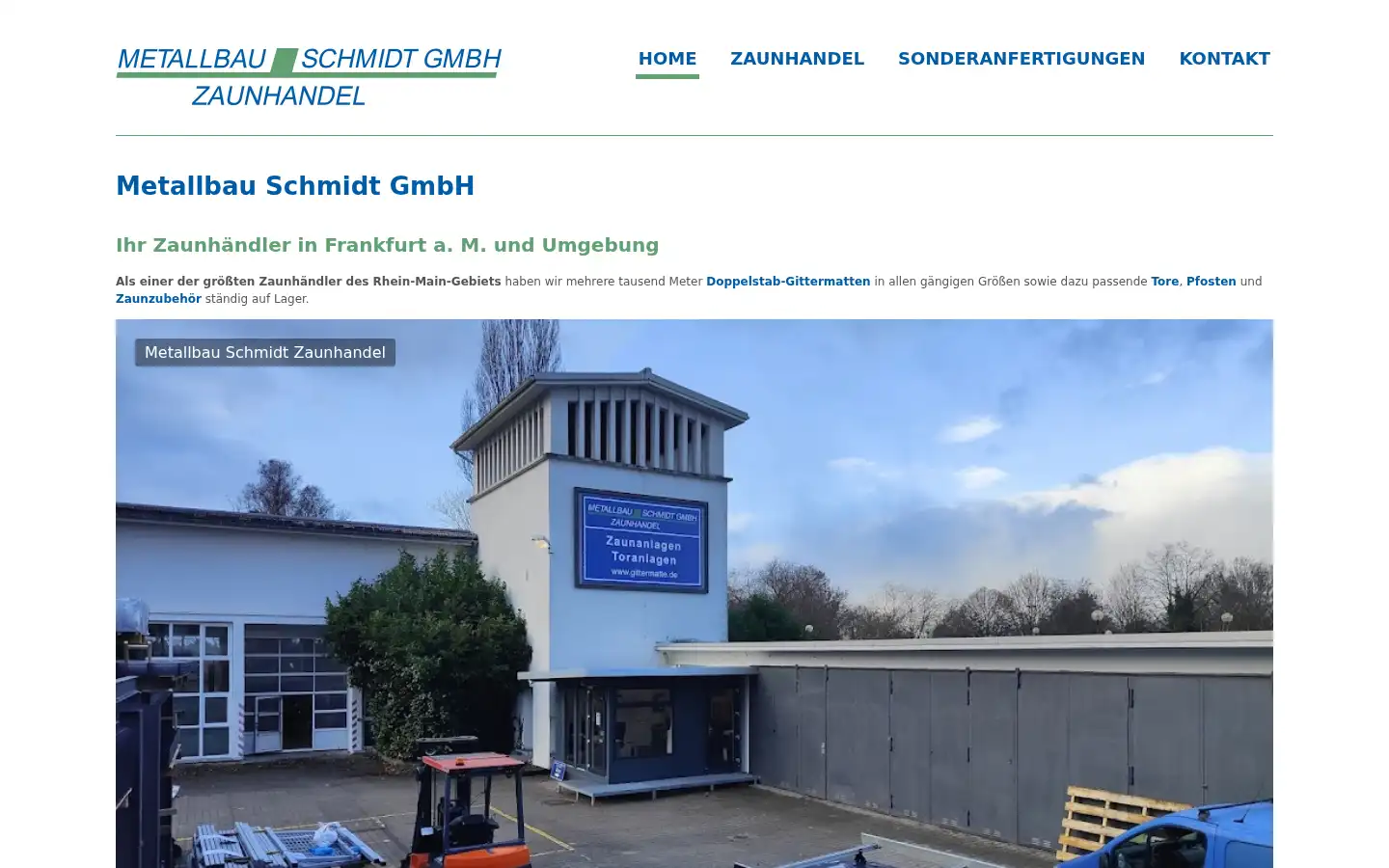 Screenshot of schmidt-metallbau.de