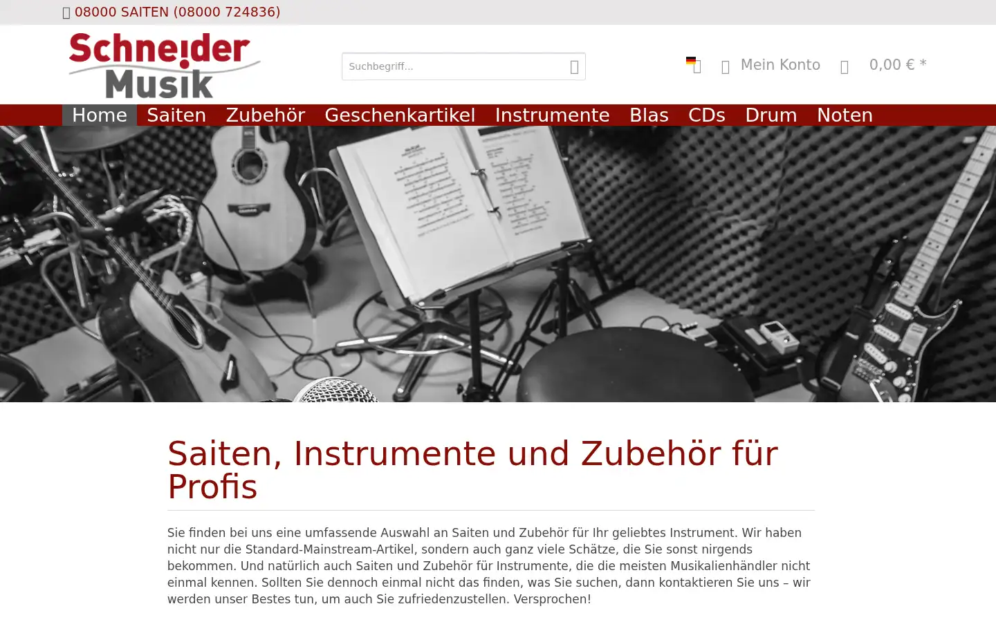 Screenshot of schneidermusik.de