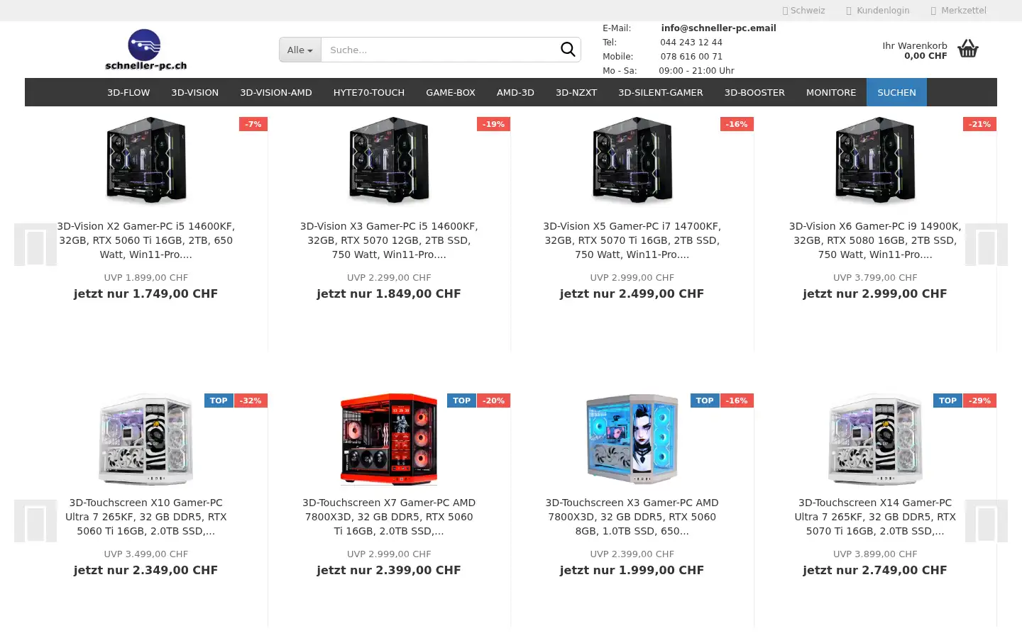 Screenshot of schneller-pc.ch