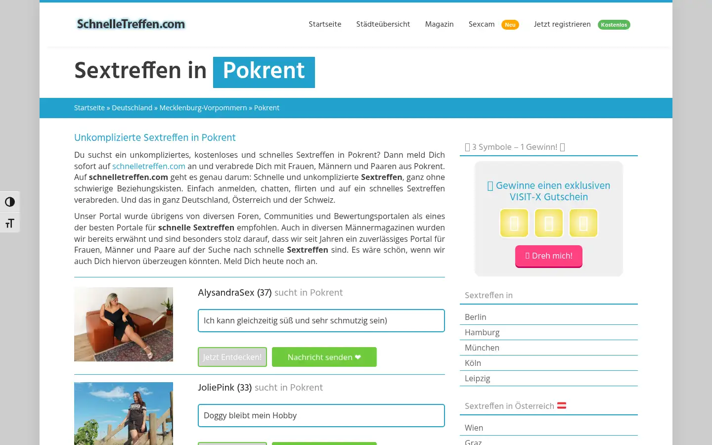 Screenshot of schnelletreffen.com