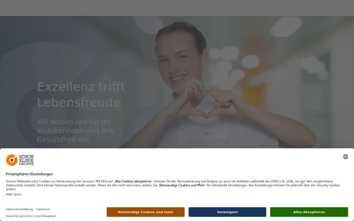 Screenshot of schoen-klinik.de