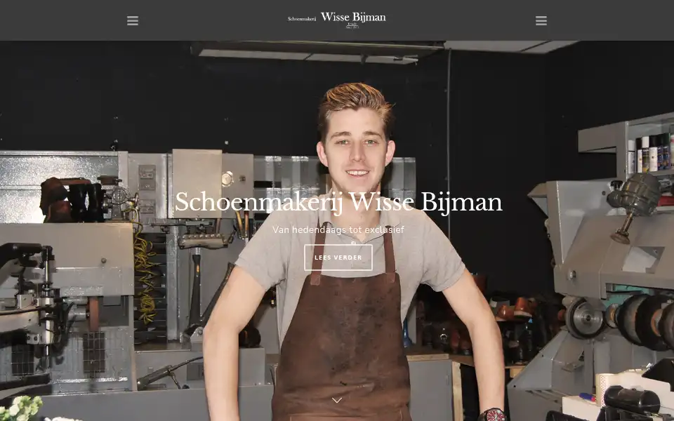 Screenshot of schoenmakerijwissebijman.nl