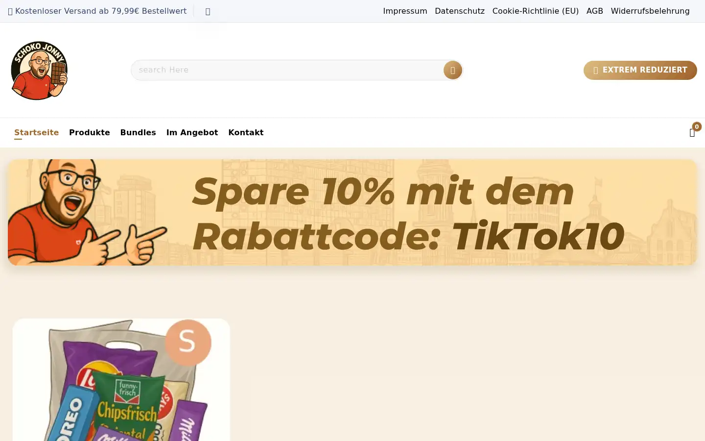 Screenshot of schoko-jonny.de