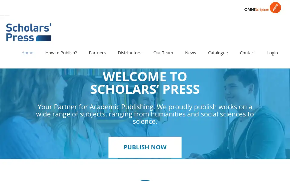 Screenshot of scholars-press.com