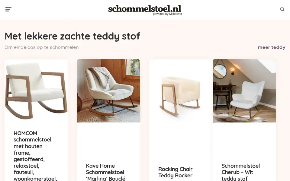 Screenshot of schommelstoel.nl