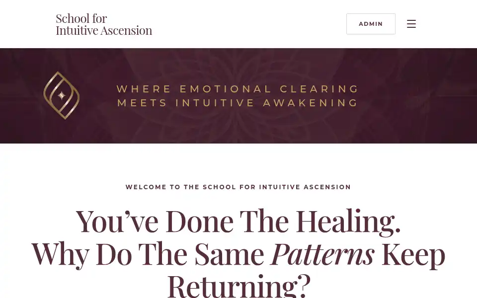 Screenshot of schoolforintuitiveascension.com