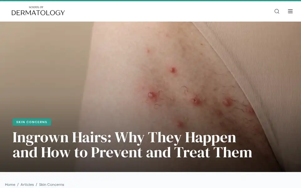 Screenshot of schoolofdermatology.com