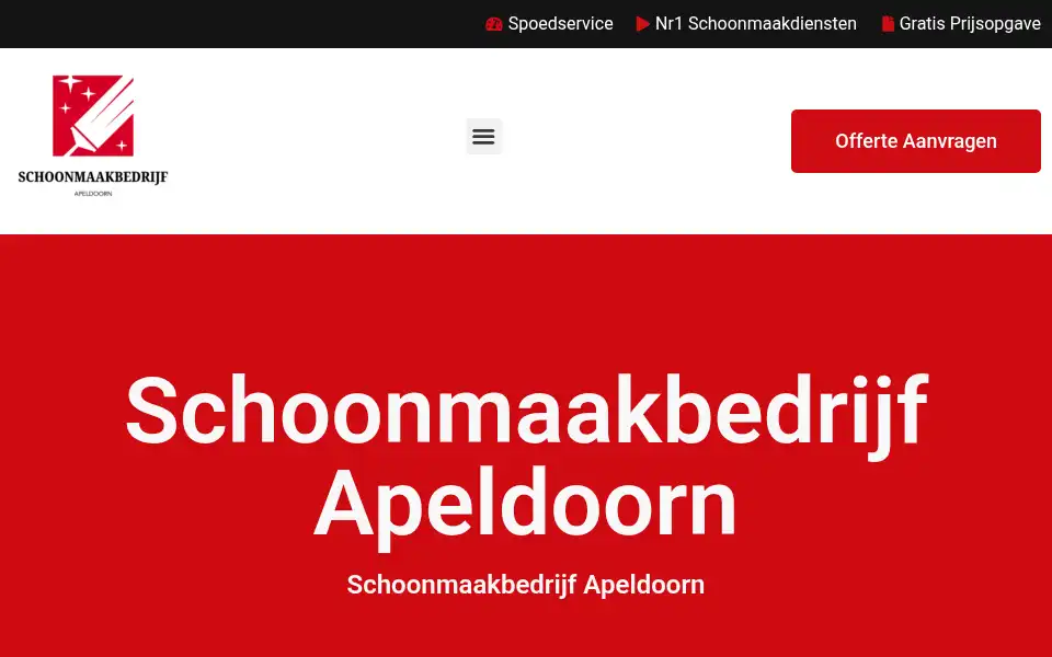 Screenshot of schoonmaakbedrijfapeldoorn.com
