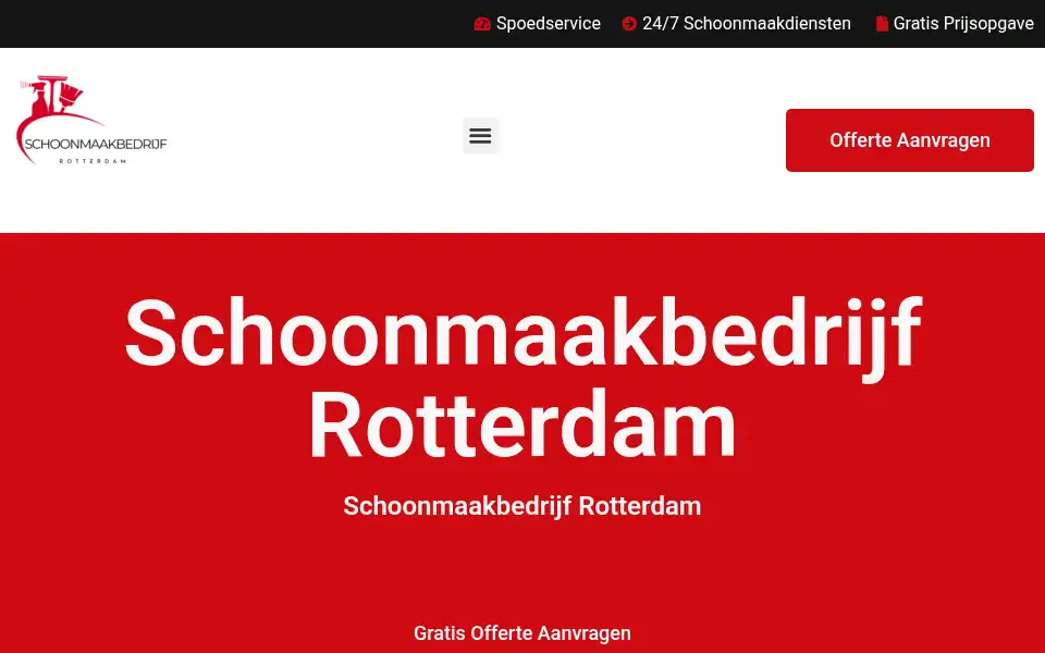 Screenshot of schoonmaakbedrijfrotterdam.net