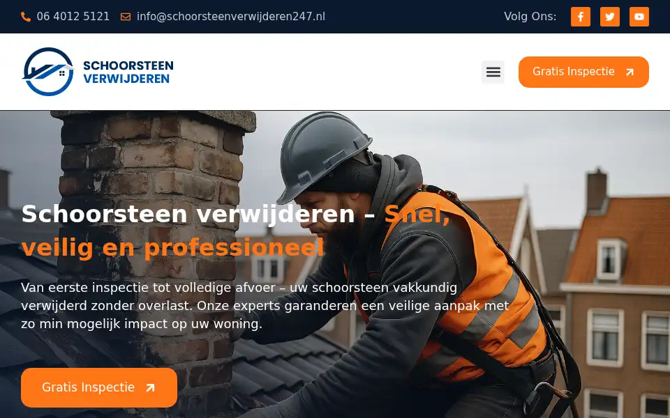 Screenshot of schoorsteenverwijderen247.nl