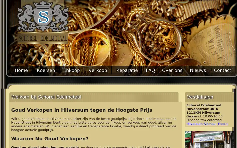 Screenshot of schorel-edelmetaal.nl