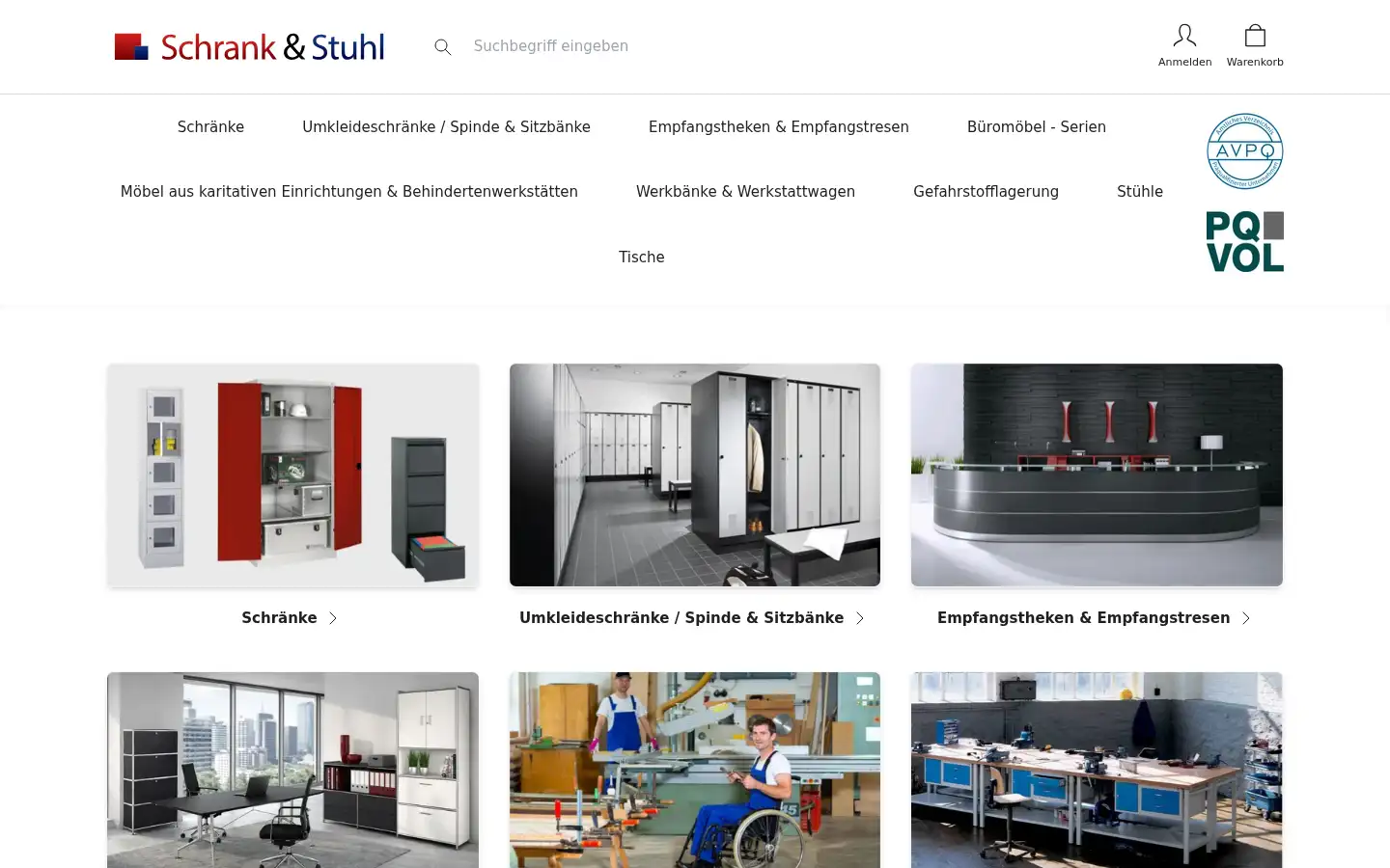 Screenshot of schrank-und-stuhl.de