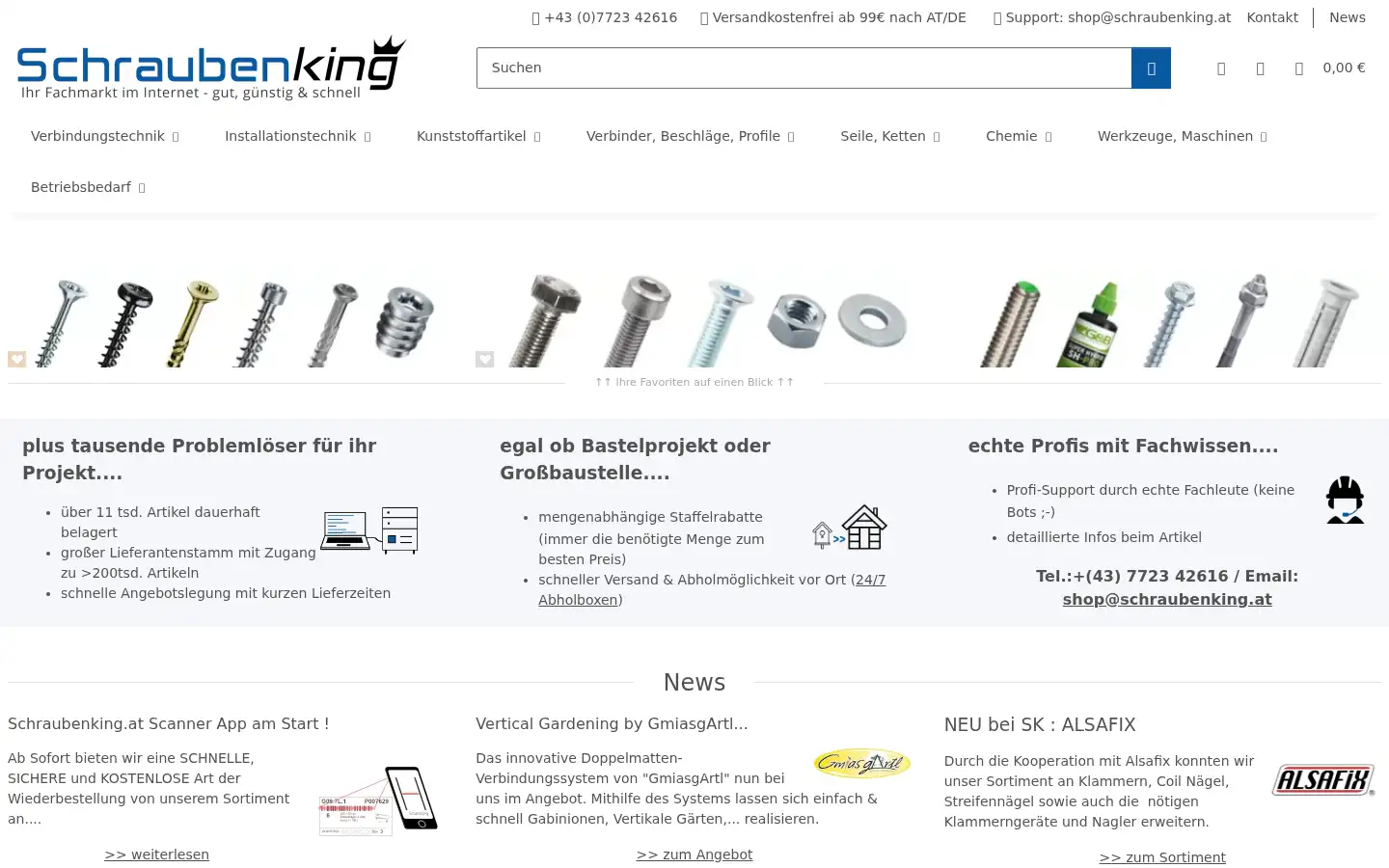 Screenshot of schraubenking.at
