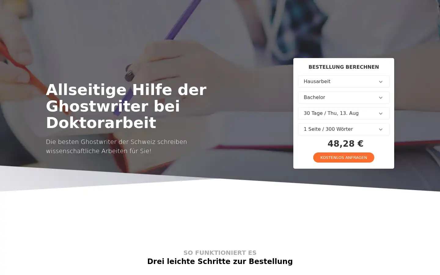 Screenshot of schreiben-hilfe.co.de