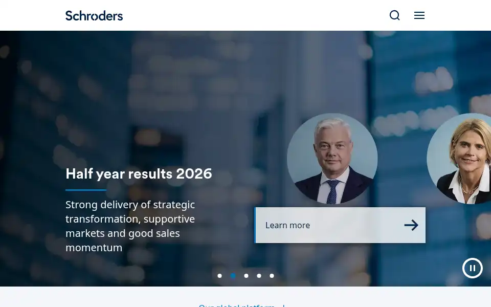 Screenshot of schroders.com