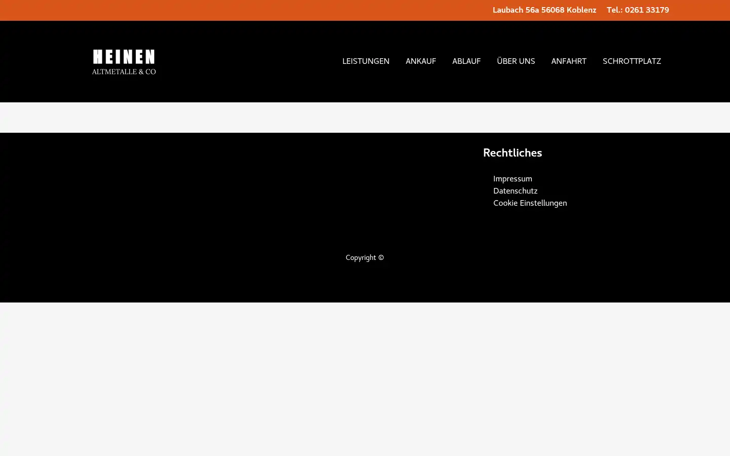 Screenshot of schrotthandel-heinen.de