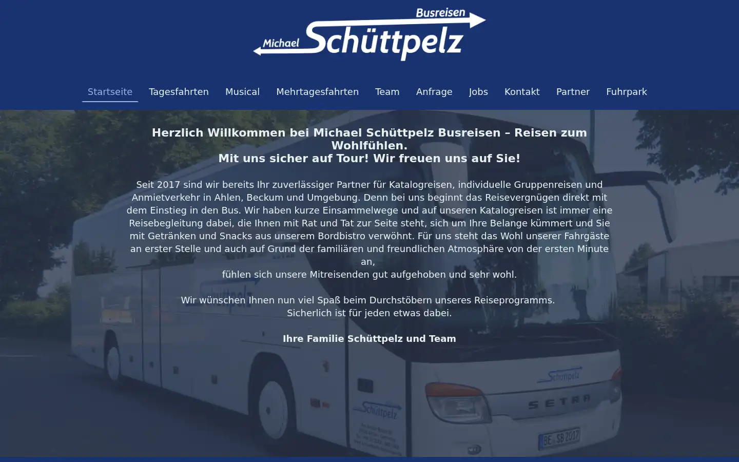 Screenshot of schuettpelz-busreisen.de