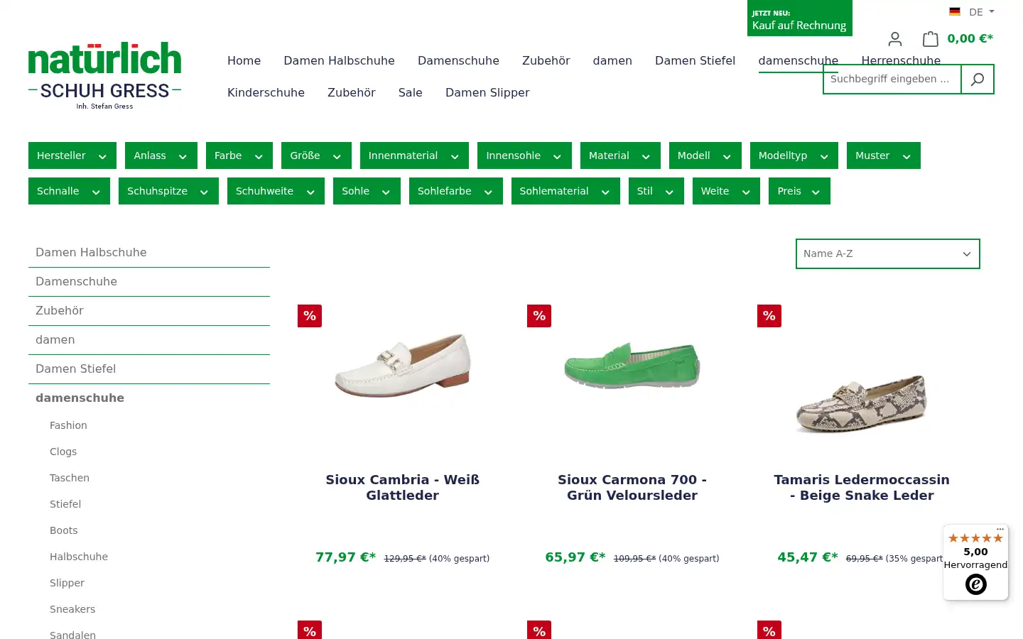 Screenshot of schuh-gress.de