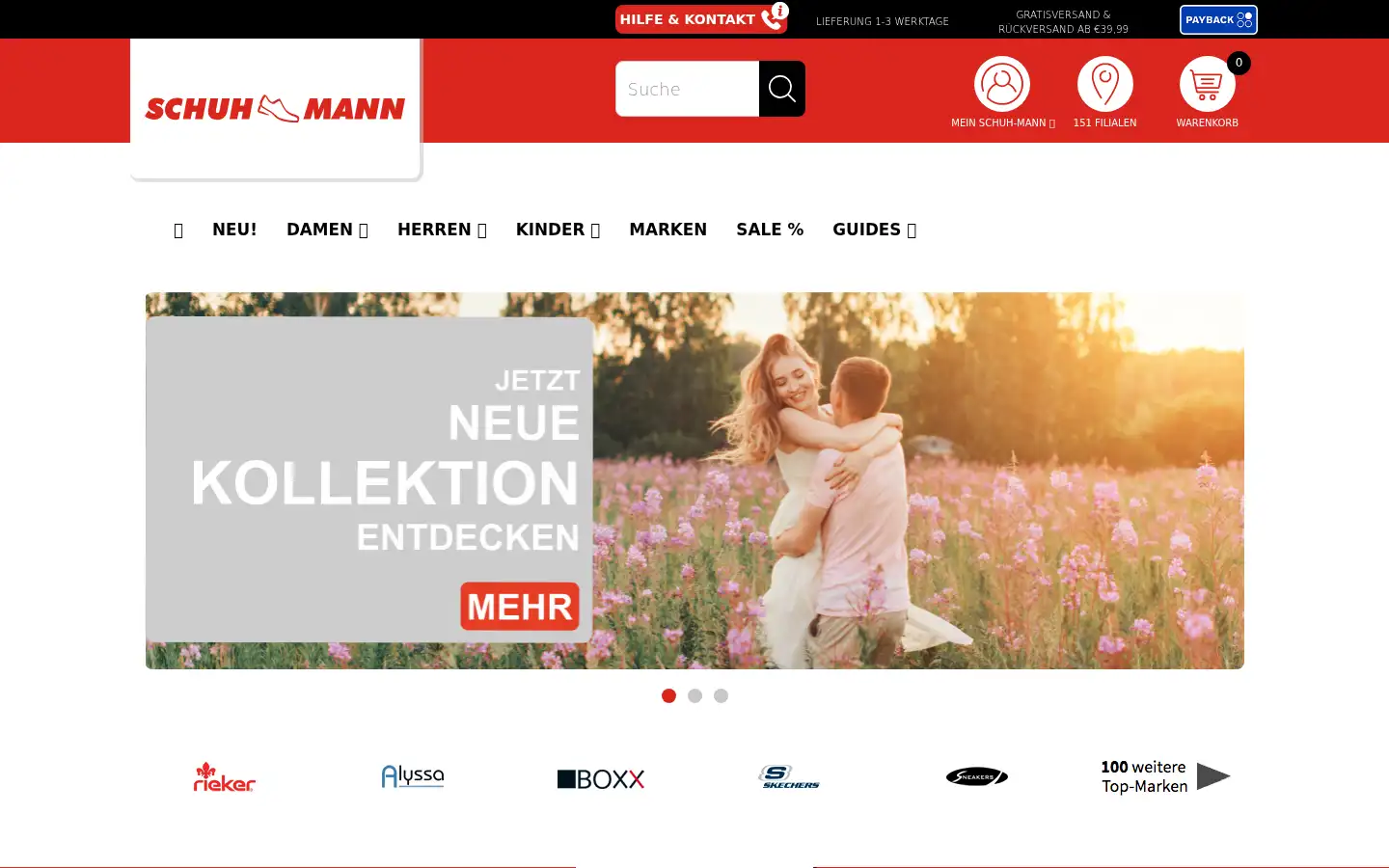 Screenshot of schuh-mann.de