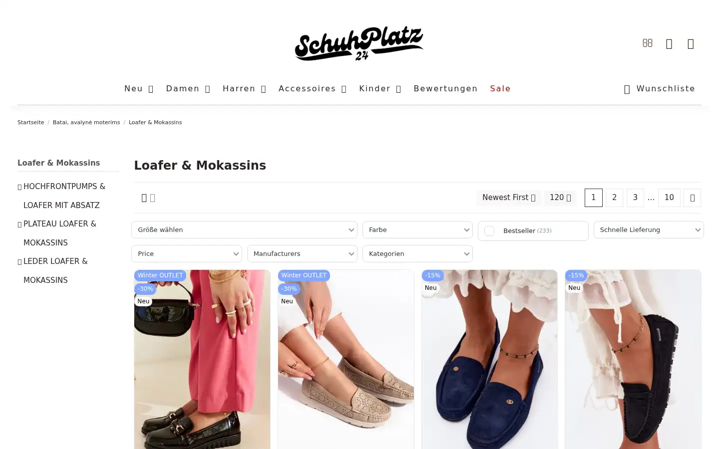 Screenshot of schuhplatz24.de