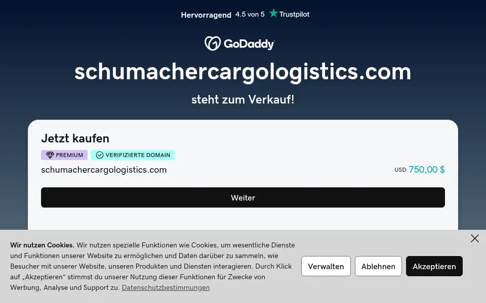 Screenshot of schumachercargologistics.com