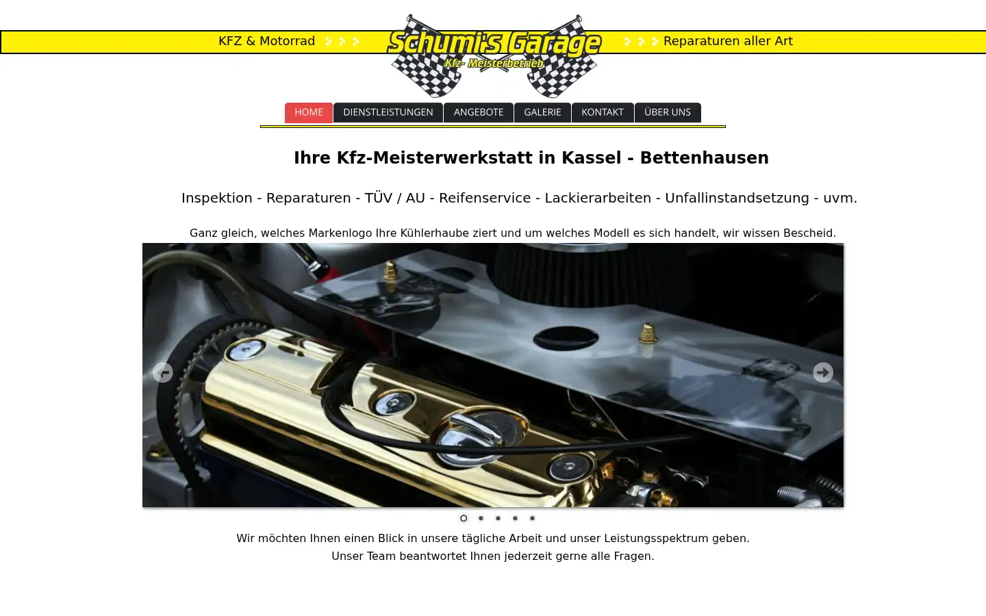 Screenshot of schumis-garage.com