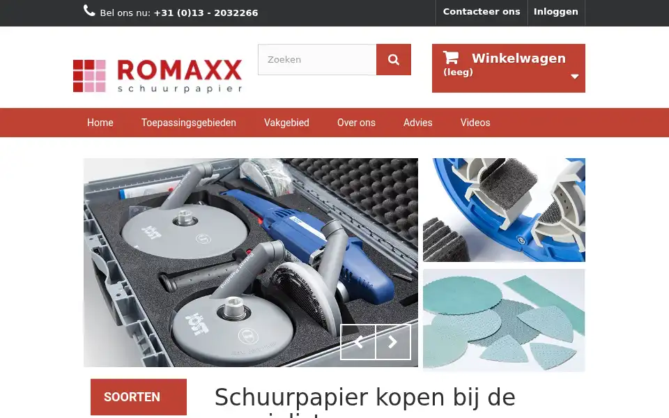 Screenshot of schuurpapier.nl