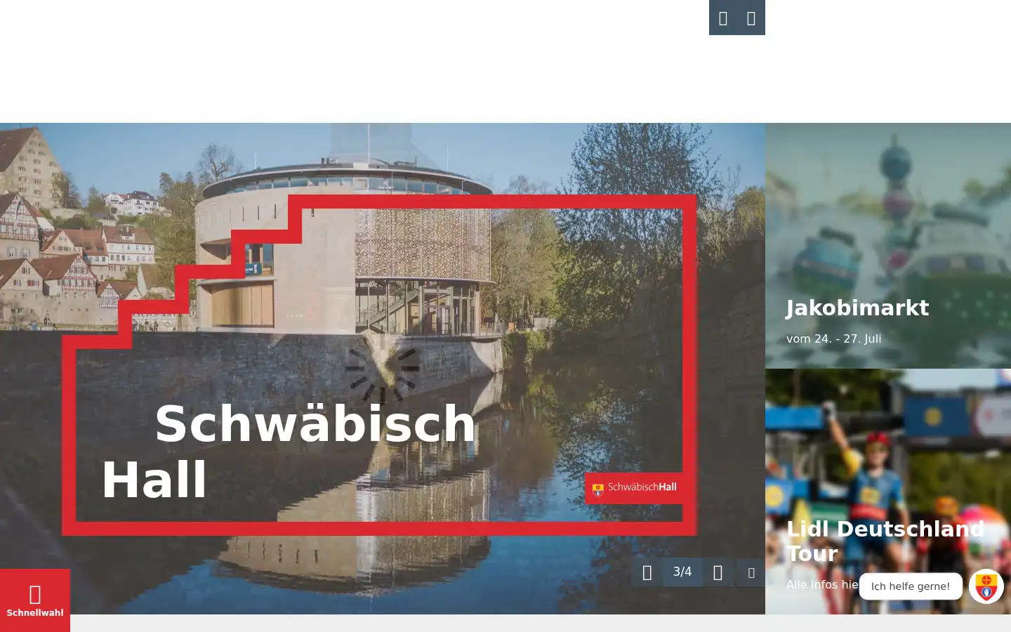 Screenshot of schwaebischhall.de