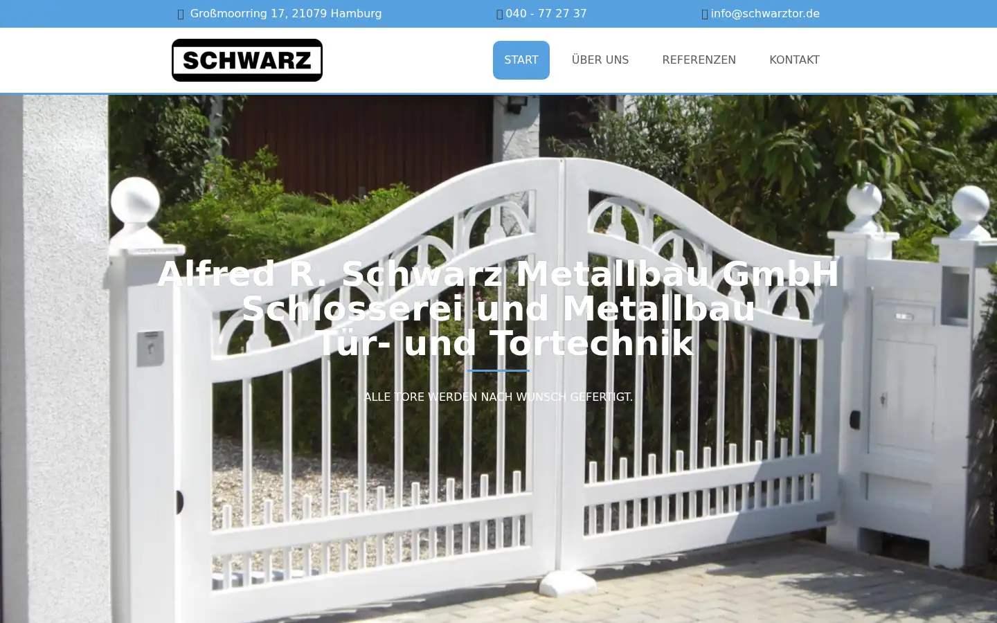 Screenshot of schwarztor.de