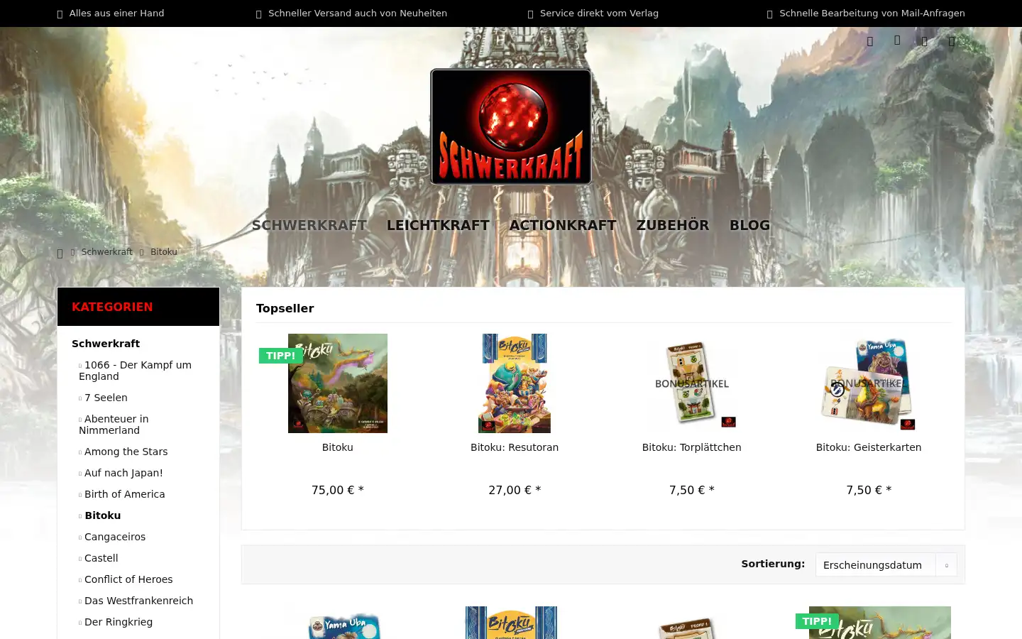 Screenshot of schwerkraft-verlag.de