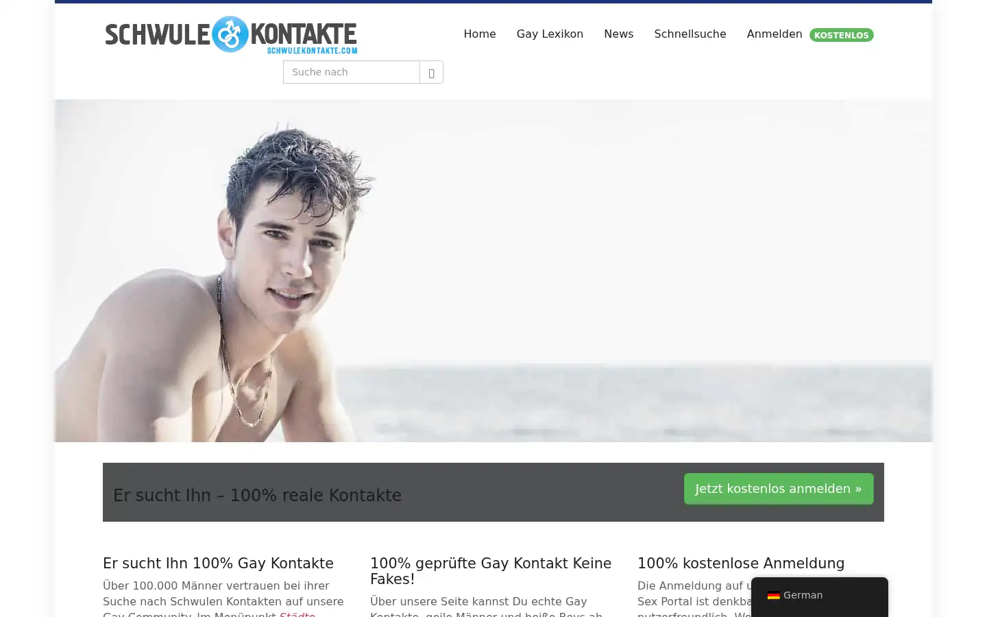 Screenshot of schwulekontakte.com