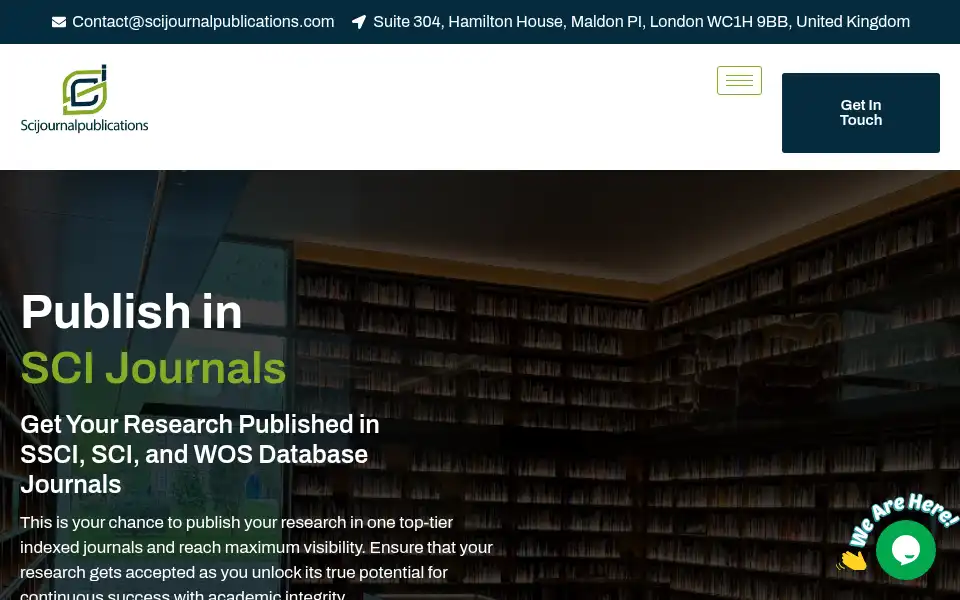 Screenshot of scijournalpublications.com