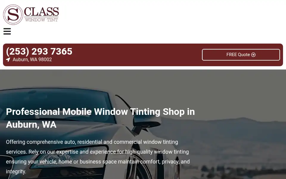 Screenshot of sclasswindowtint.com