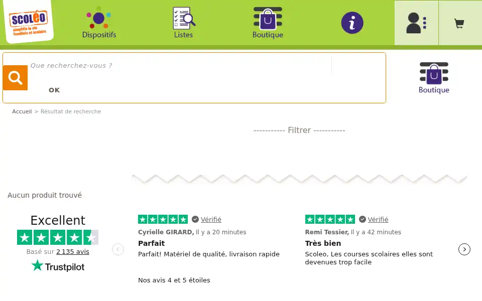 Screenshot of scoleo.fr