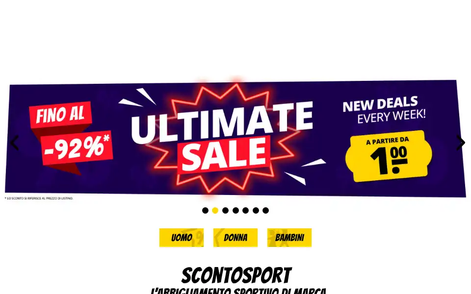 Screenshot of scontosport.it