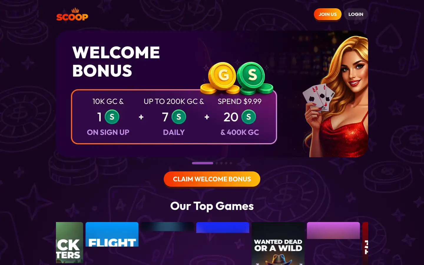 Screenshot of scoop.com