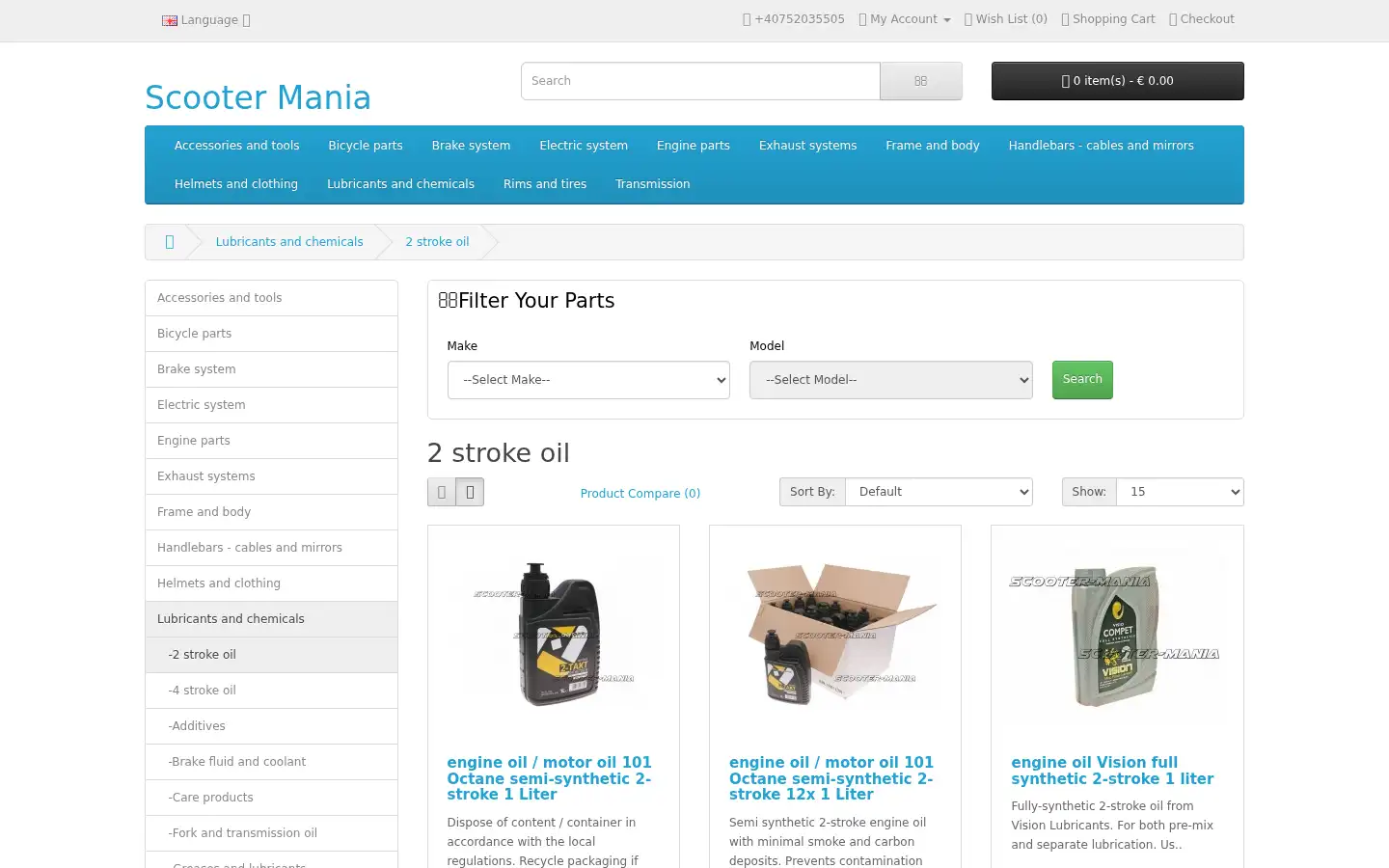Screenshot of scooter-mania.eu