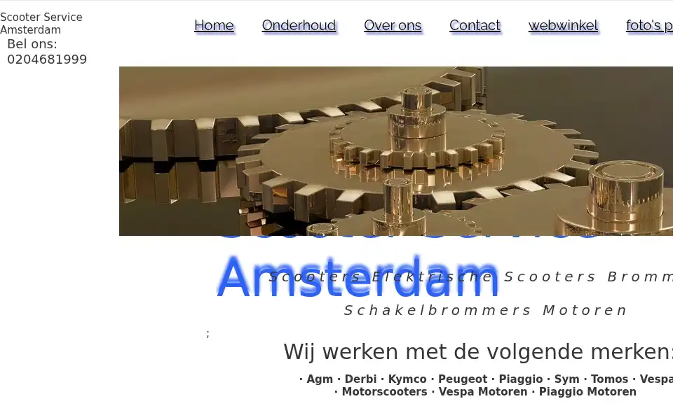 Screenshot of scooter-service.nl