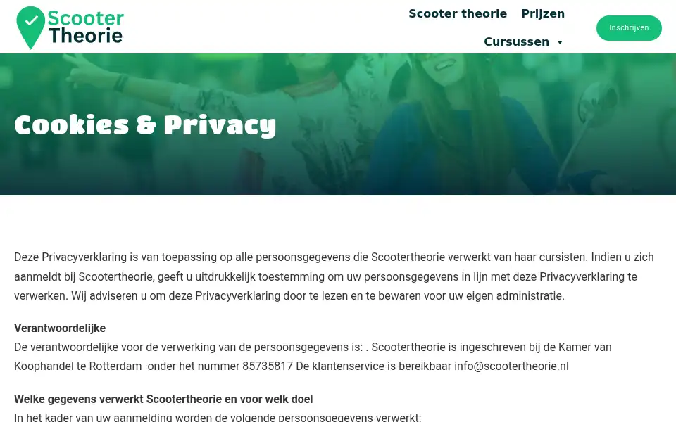 Screenshot of scootertheorie.com