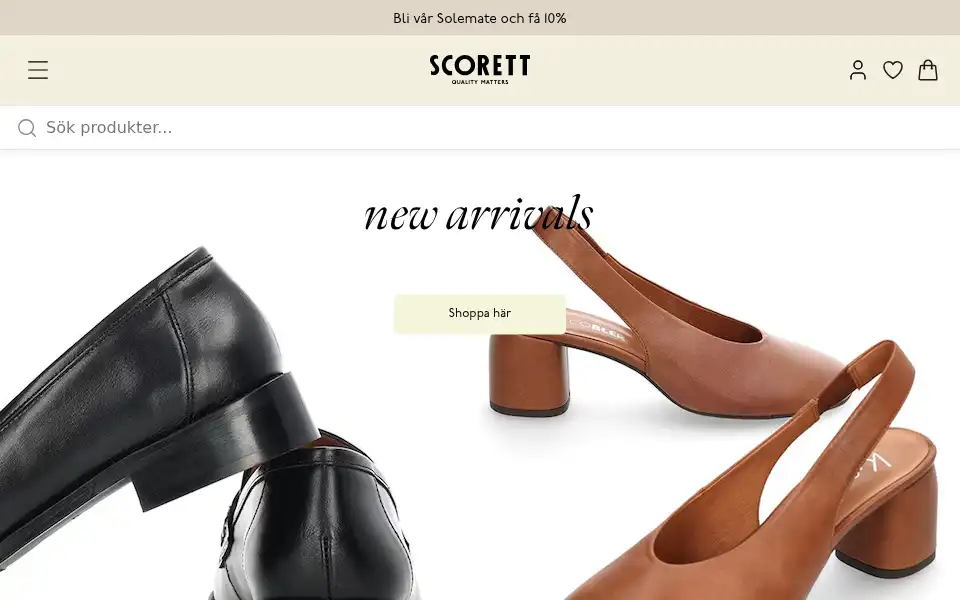 Screenshot of scorett.se