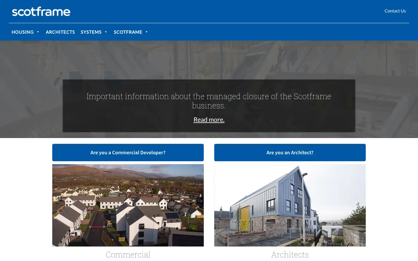 Screenshot of scotframe.co.uk