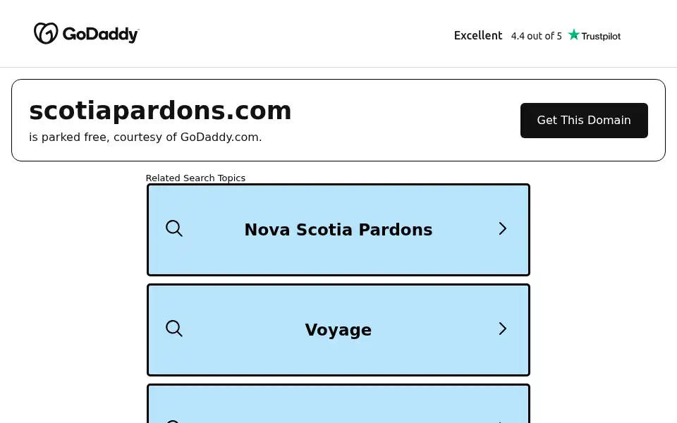 Screenshot of scotiapardons.com