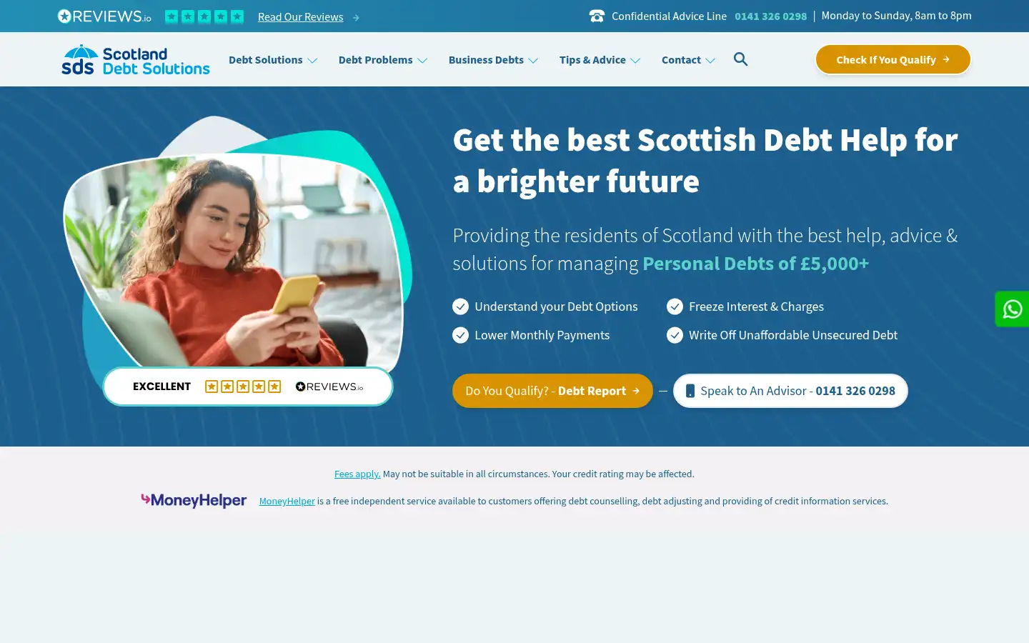 Screenshot of scotlanddebt.co.uk
