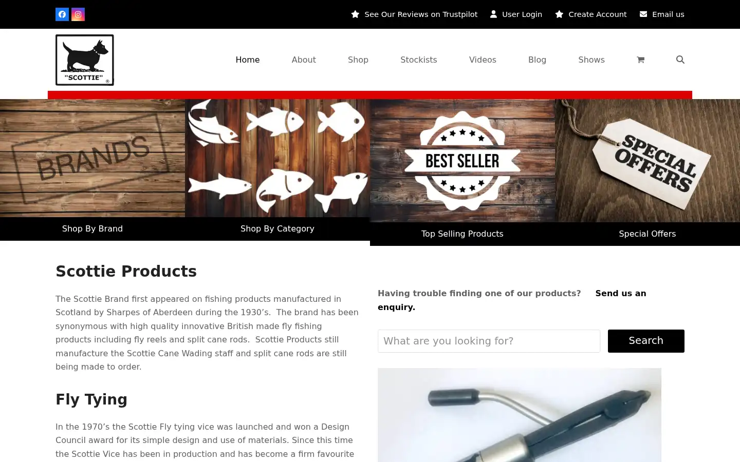 Screenshot of scottieproducts.co.uk