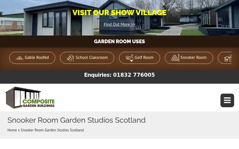 Screenshot of scottishgardenrooms.co.uk